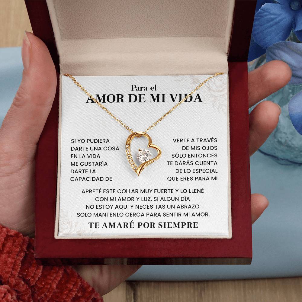 Collar Para El Amor De Mi Vida Mensaje De Amor Eterno Abrazo Cercano Con Amor Collar Con Dedicatoria De Amor Regalo Especial Para Mi Pareja Joyería De Amor Y Luz Para Ella Detalle De Amor Y Luz Eterna Regalo De Amor Verdadero Collar Con Frase Para