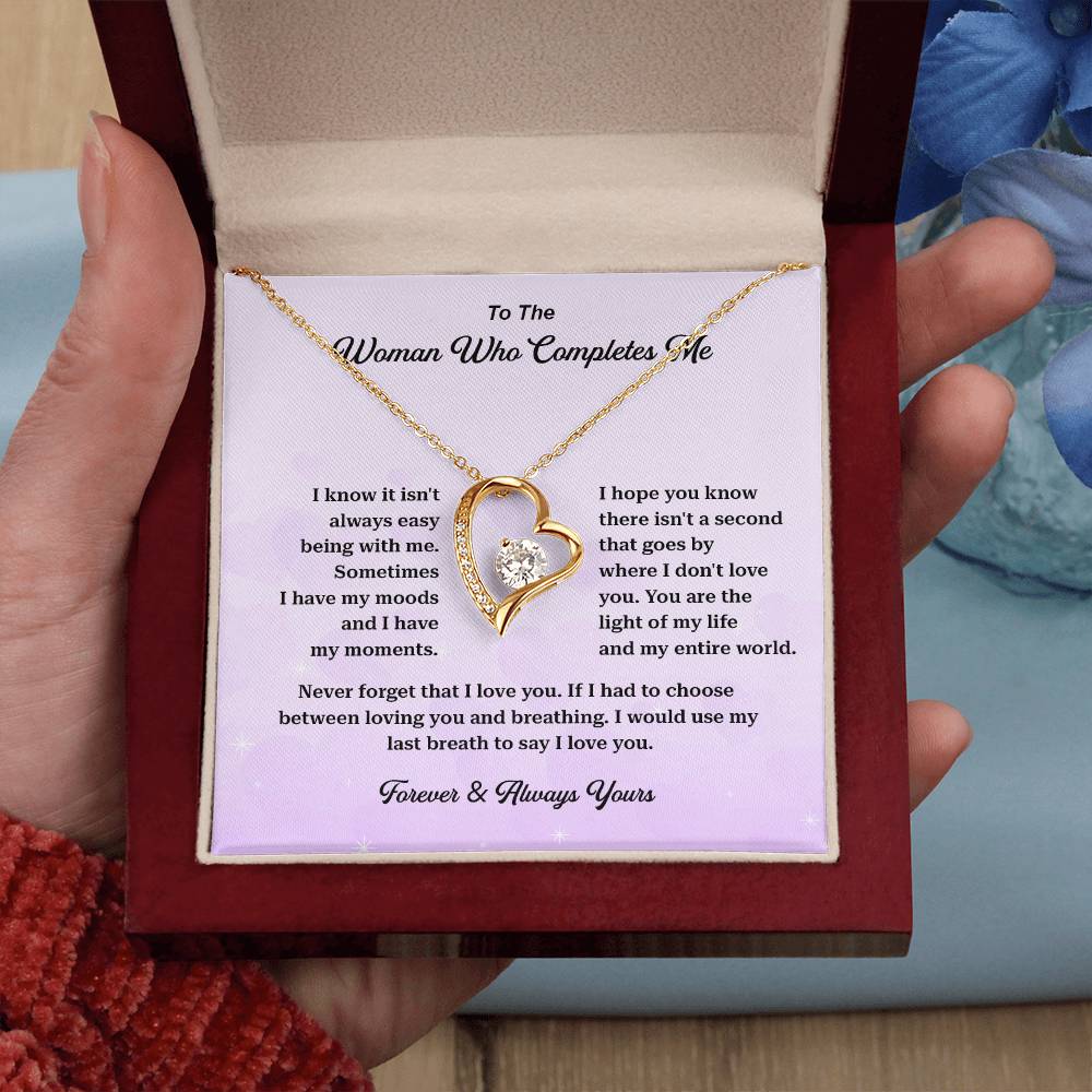 Gift for Woman Who Completes Me – Message Card Box