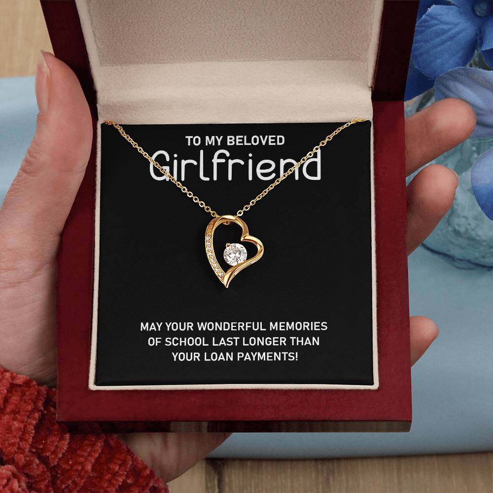 Girlfriend Graduation Gift Funny Necklace Card