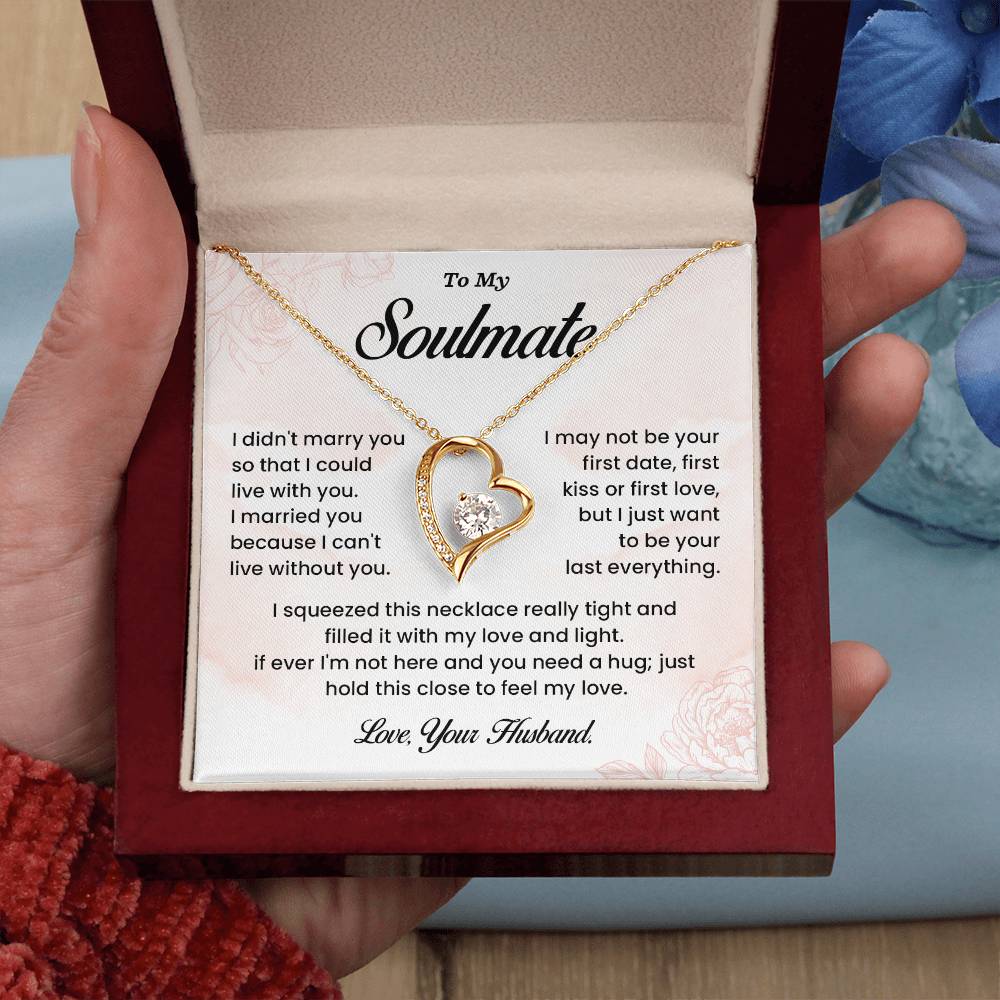 Soulmate Necklace Gift from Husband – Message Card Box