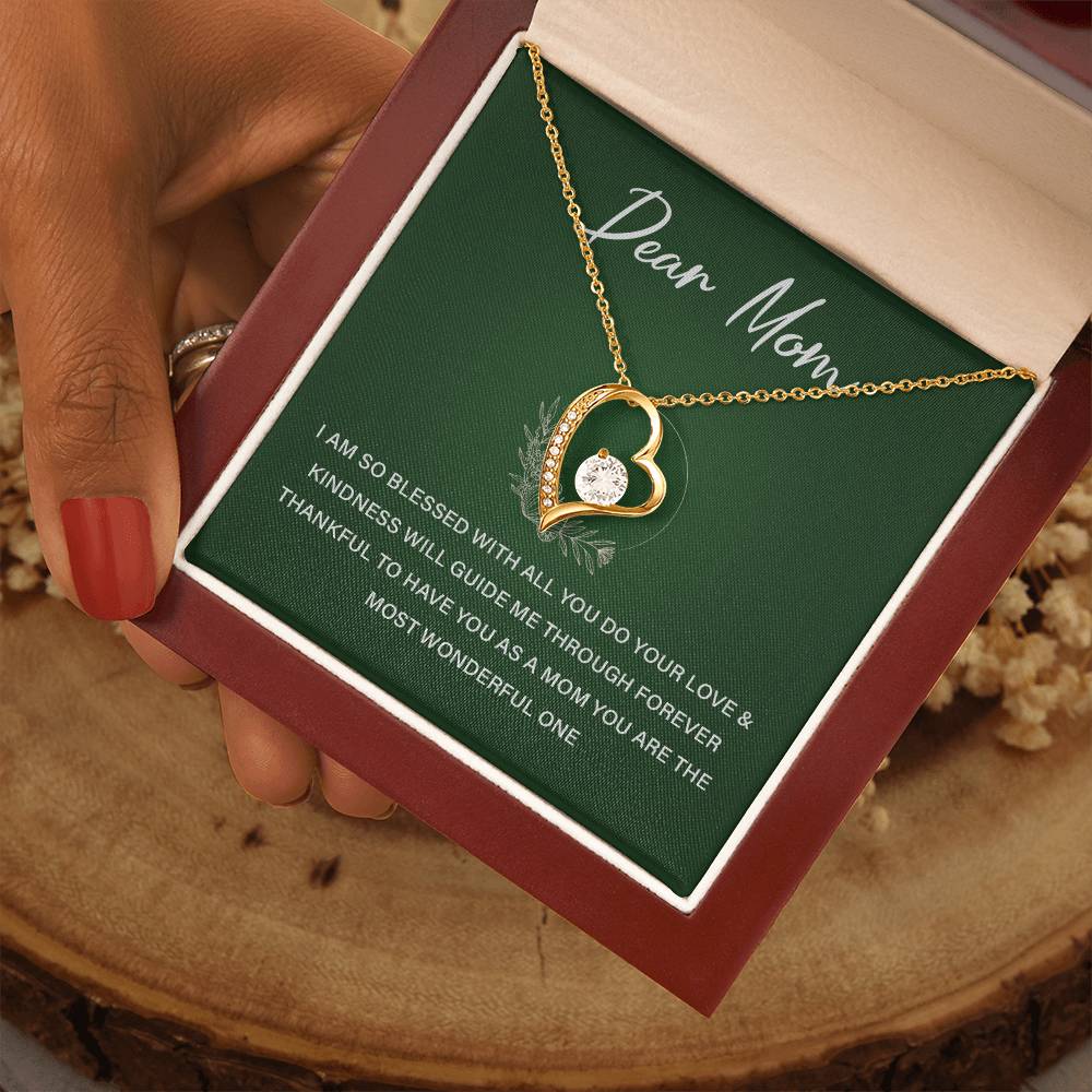 Dear Mom Blessed To Have You Necklace Love You Mom Necklace Best Mom Ever Necklace Eternal Bond With Mom Necklace Meaning Thoughtful Gift For Mindful Gift For Mom Necklace For Family Bond Dear Mom Necklace Gift