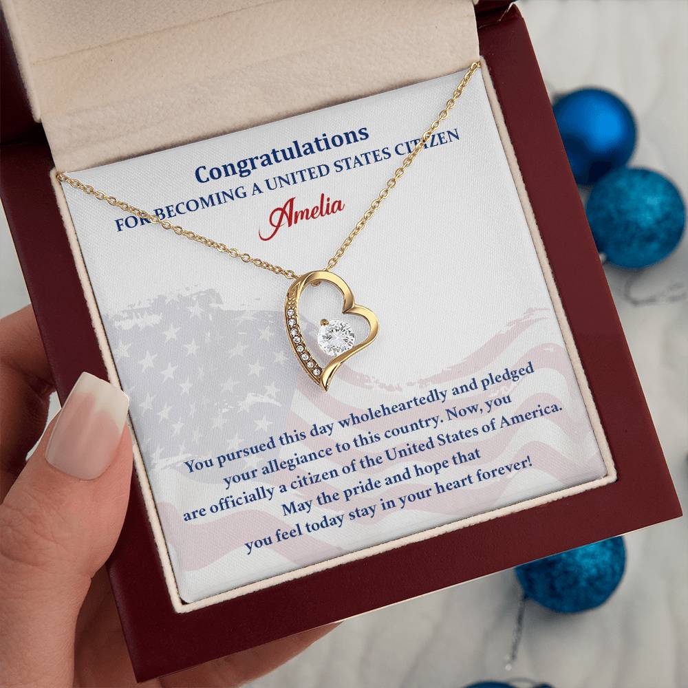 Congratulations Necklace For New U.s. Citizen Amelia Necklace For New U.s. Citizen Pledge Of Allegiance Necklace Gift For New U.s. Patriot U.s. Citizenship Success Necklace Gift For Citizenship Celebration Necklace For Proud New Citizen