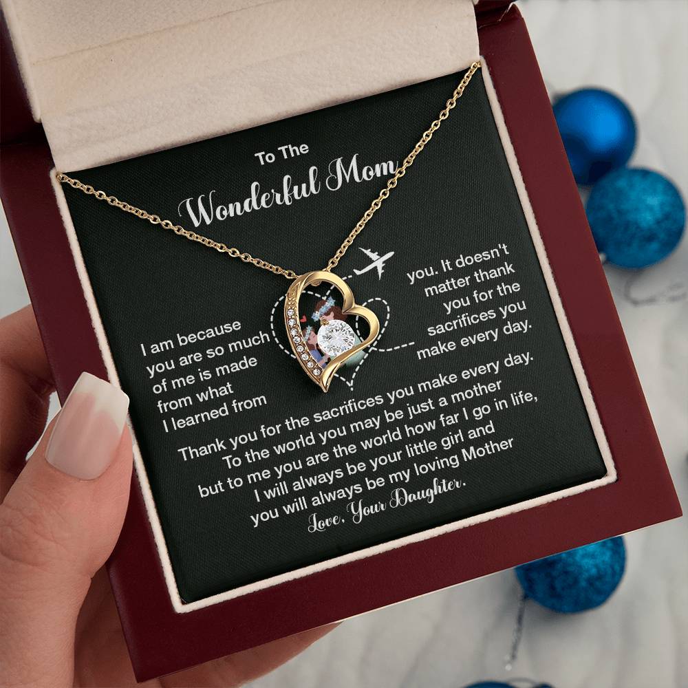 To The Wonderful Mom, Elegant Jewelry For A Mother’s Day Gift Thoughtful Necklace Sweet Gift For A Special Woman Loving Pendant Elegant Pendant For A Mother’s Bond Heartfelt Necklace For Family Bond Beautiful Necklace For A Special Connection