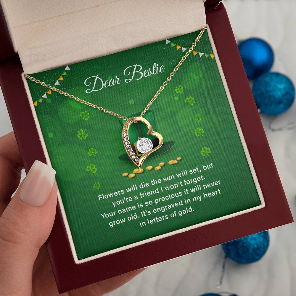 Dear Bestie, Friends Forever Keepsake Timeless Bonds Of Friendship Heartfelt Sentiments For Friends Golden Memories Jewelry Celebrate Our Connection Friendship Appreciation Gift Best Friend Love Necklace Gift From Brother, Sister