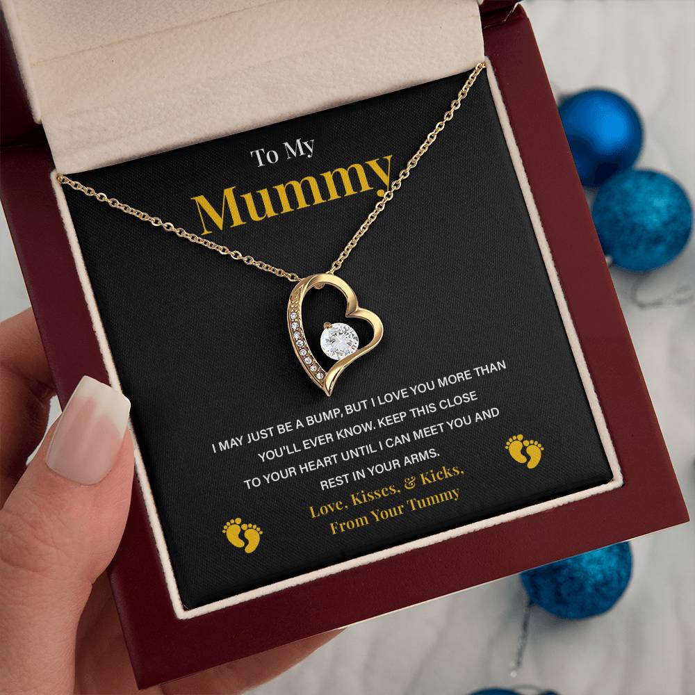 Pregnancy Necklace for Mummy – Gift from Bump with Love Note Card