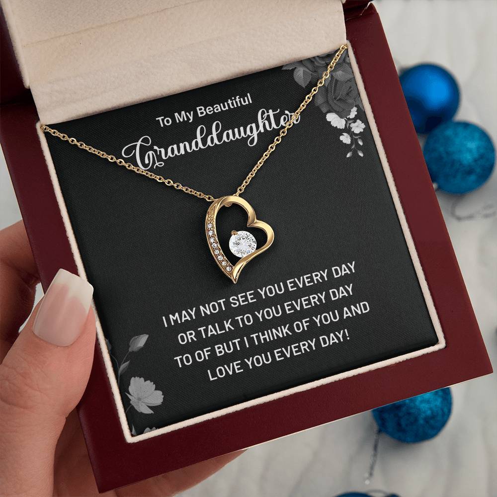 Granddaughter Gift Necklace from Grandma – Message Card
