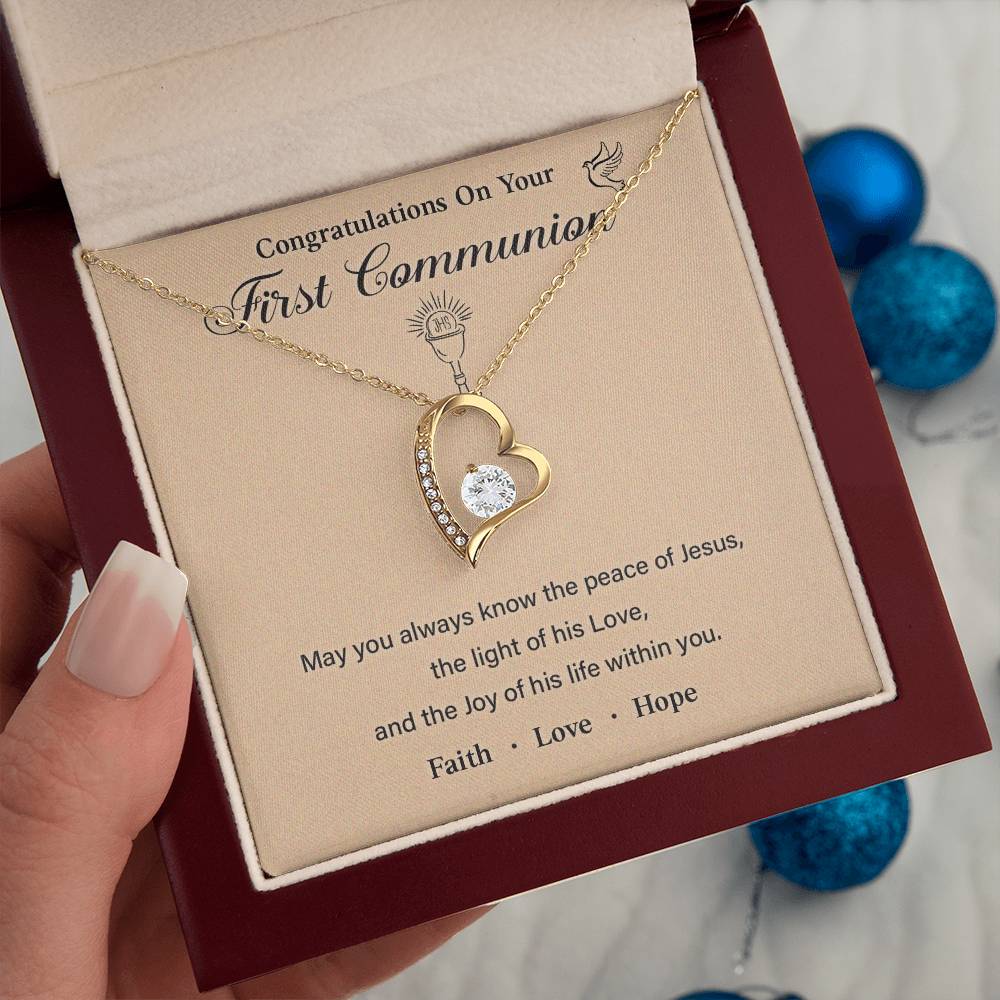 Congratulations On Your First Communion necklace for presence of Jesus thoughtful gift for first communion special occasion gift for first communion meaningful gift for first communion first communion necklace gift gift for first communion