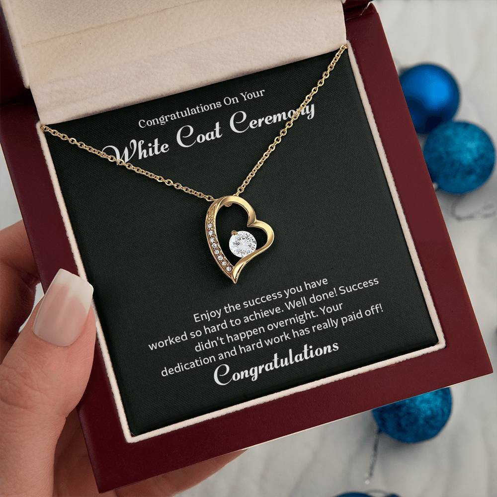 Congratulations On Your White Coat Ceremony Congratulations Necklace Inspirational Jewelry Gift Meaningful Gift For Graduates Proud Of Your Journey Necklace Celebrate Your Success Necklace Emotional Connection Necklace Jewelry For Inspiring Confidence