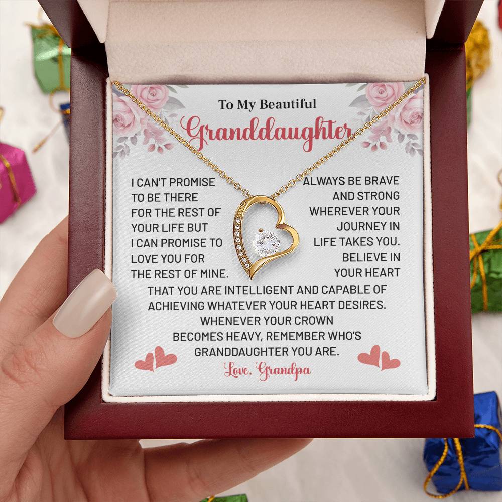 Granddaughter Necklace from Grandpa – Gift Box Message