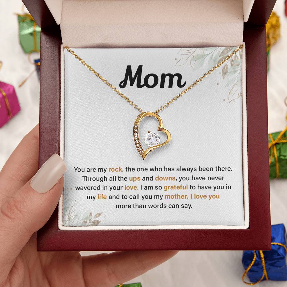 Mom Necklace Gift from Daughter or Son with Love Note