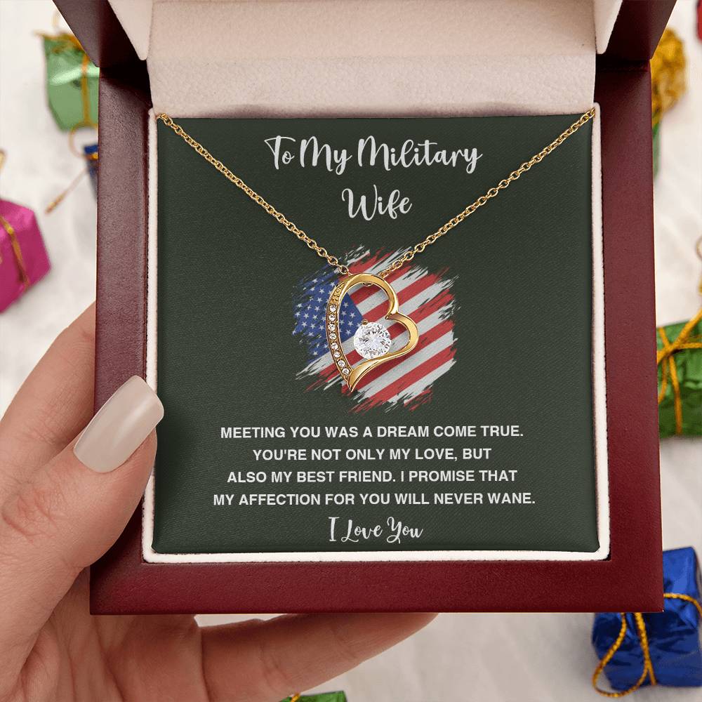 Love Gift for Military Wife – Romantic Card Inside