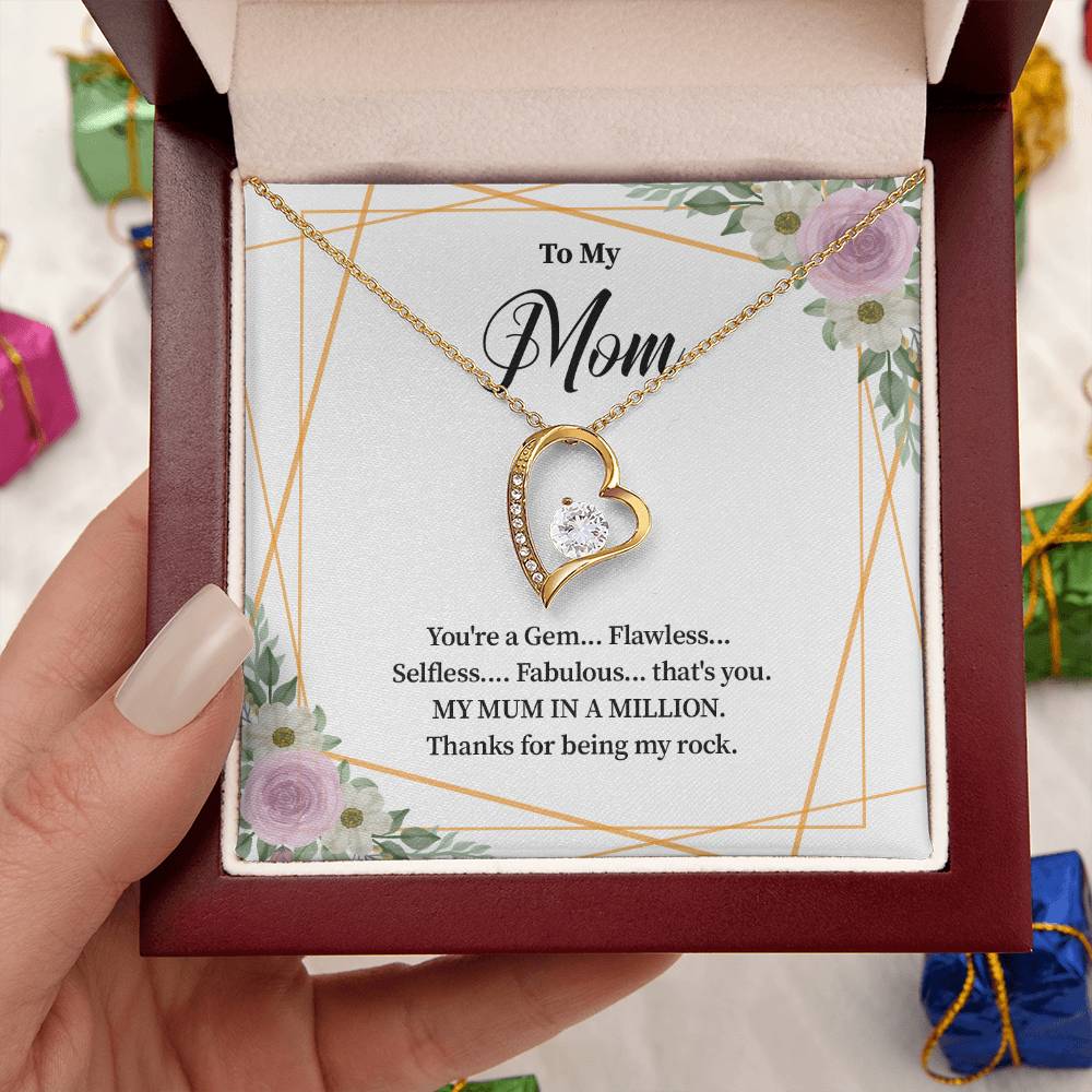 My Mom in a Million Necklace Gift with Message Card