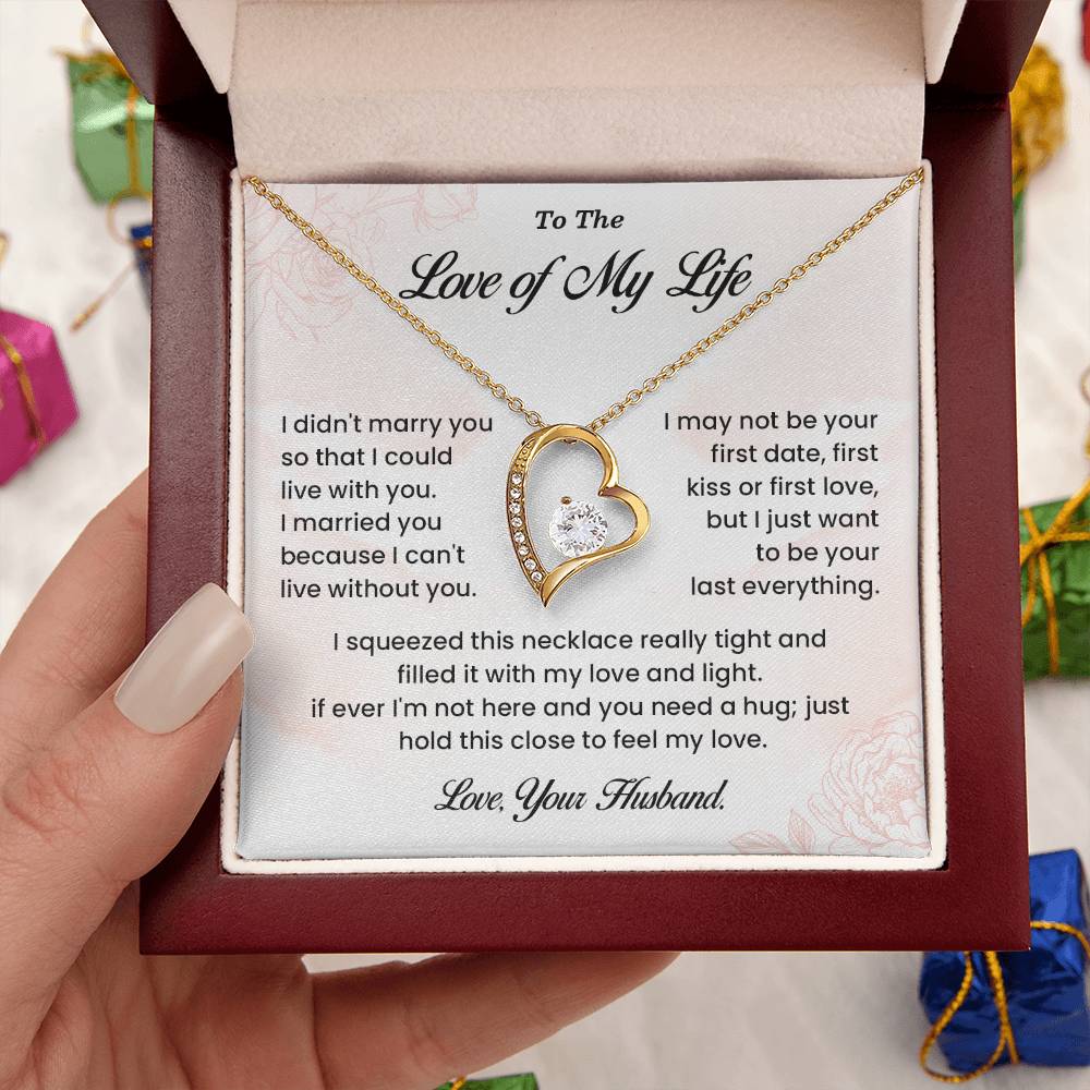 Necklace Gift for Wife – Love of My Life Message
