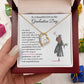 Graduation Necklace for Daughter With Heart Pendant
