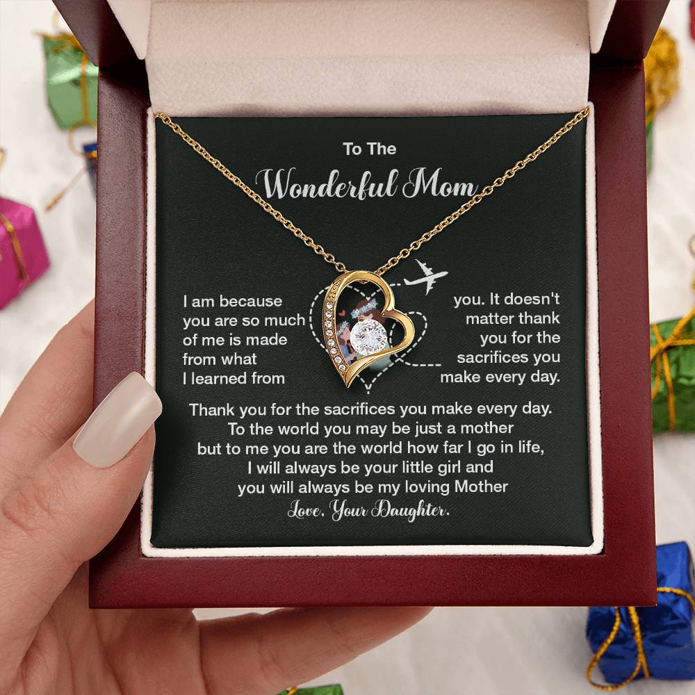 To The Wonderful Mom, Elegant Jewelry For A Mother’s Day Gift Thoughtful Necklace Sweet Gift For A Special Woman Loving Pendant Elegant Pendant For A Mother’s Bond Heartfelt Necklace For Family Bond Beautiful Necklace For A Special Connection