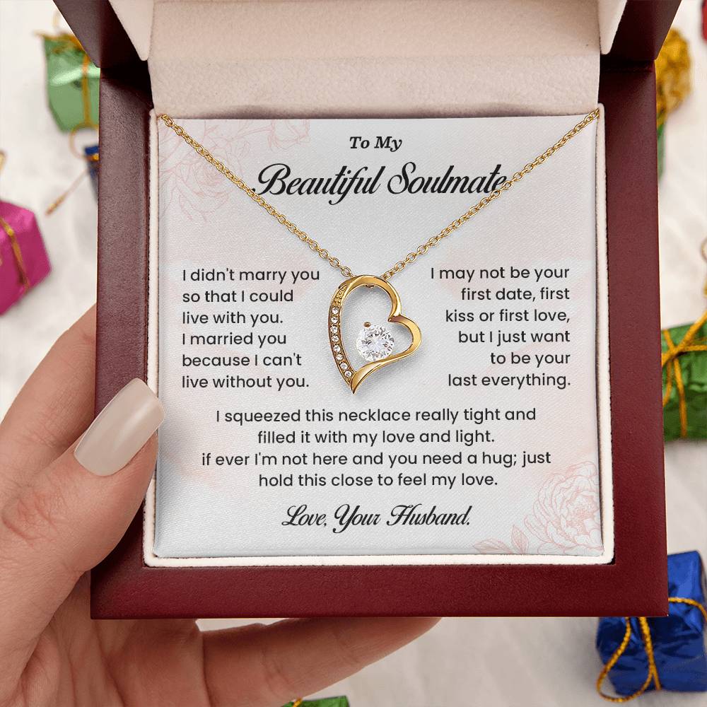 Beautiful Soulmate Necklace Gift from Husband Box