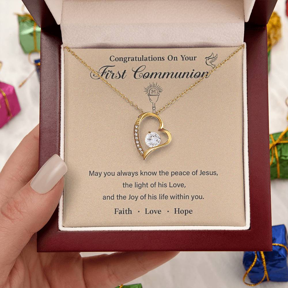 Congratulations On Your First Communion necklace for presence of Jesus thoughtful gift for first communion special occasion gift for first communion meaningful gift for first communion first communion necklace gift gift for first communion