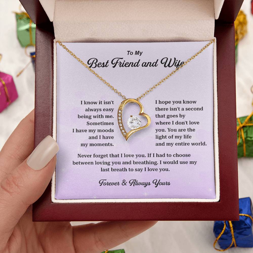 Wife Necklace Gift from Husband – Best Friend Message