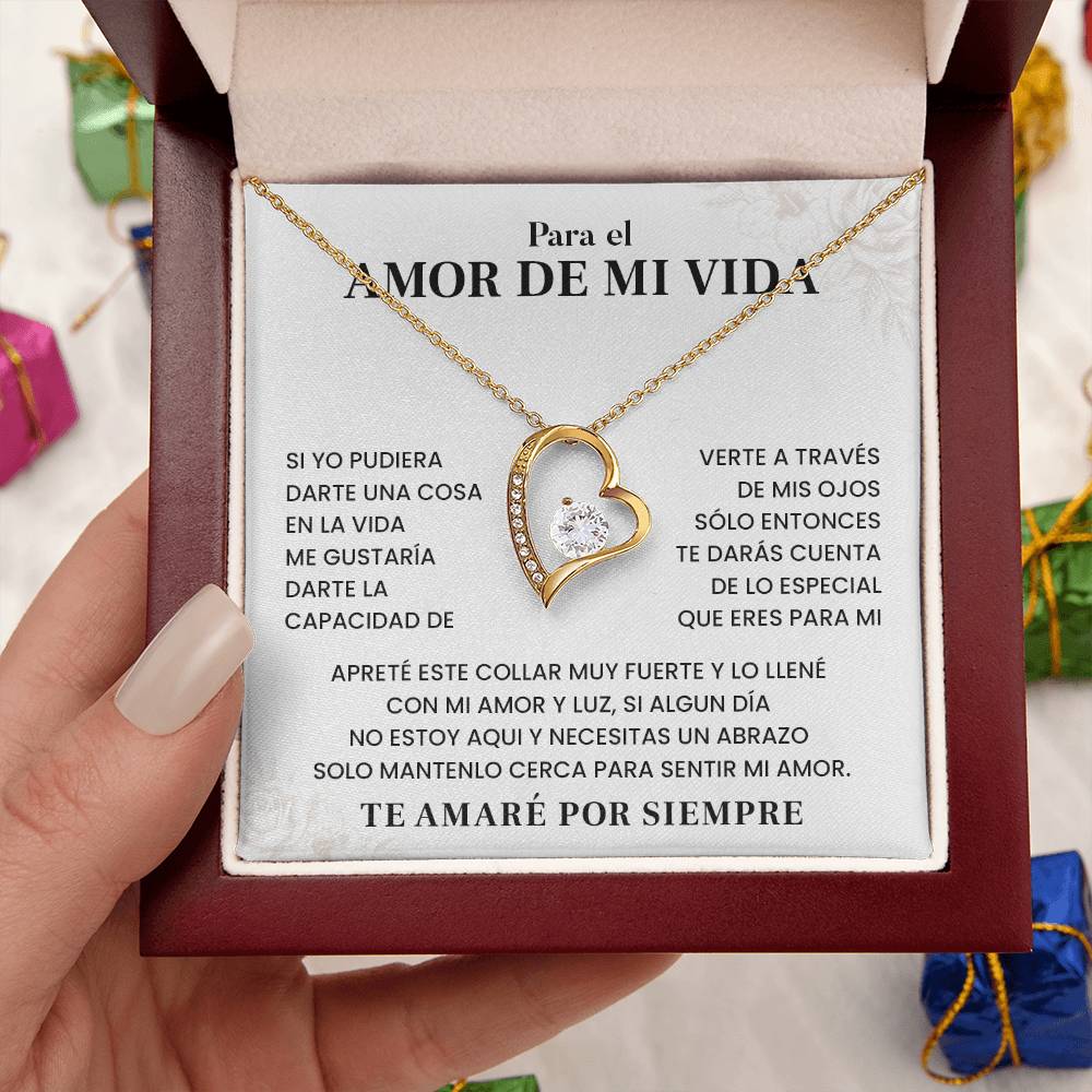 Collar Para El Amor De Mi Vida Mensaje De Amor Eterno Abrazo Cercano Con Amor Collar Con Dedicatoria De Amor Regalo Especial Para Mi Pareja Joyería De Amor Y Luz Para Ella Detalle De Amor Y Luz Eterna Regalo De Amor Verdadero Collar Con Frase Para