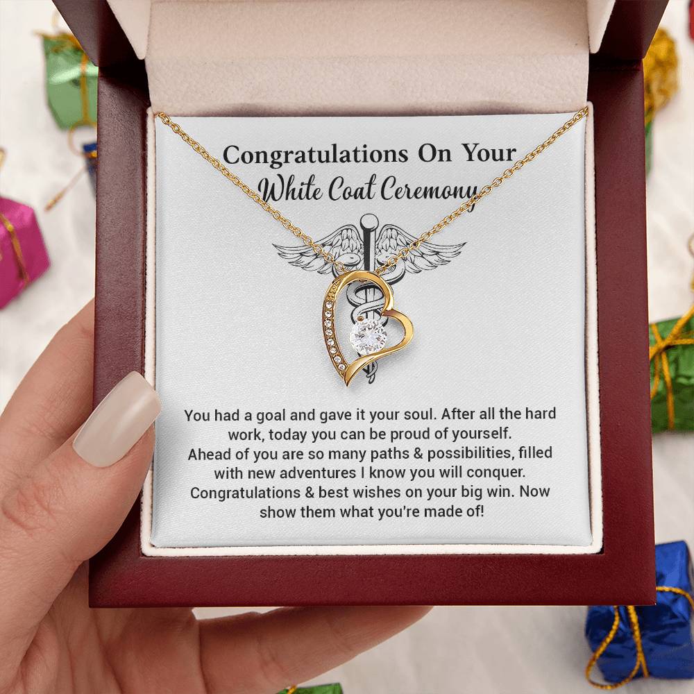 Congratulations On Your White Coat Ceremony Congratulations Necklace Inspirational Jewelry Gift Meaningful Gift For Graduates New Adventures Necklace Motivational Jewelry Personal Growth Jewelry Best Wishes Necklace