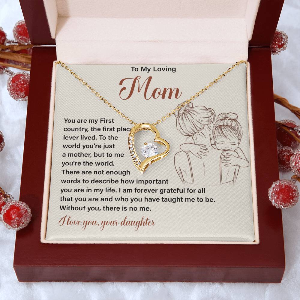 Gift for Loving Mom from Daughter with Message Card