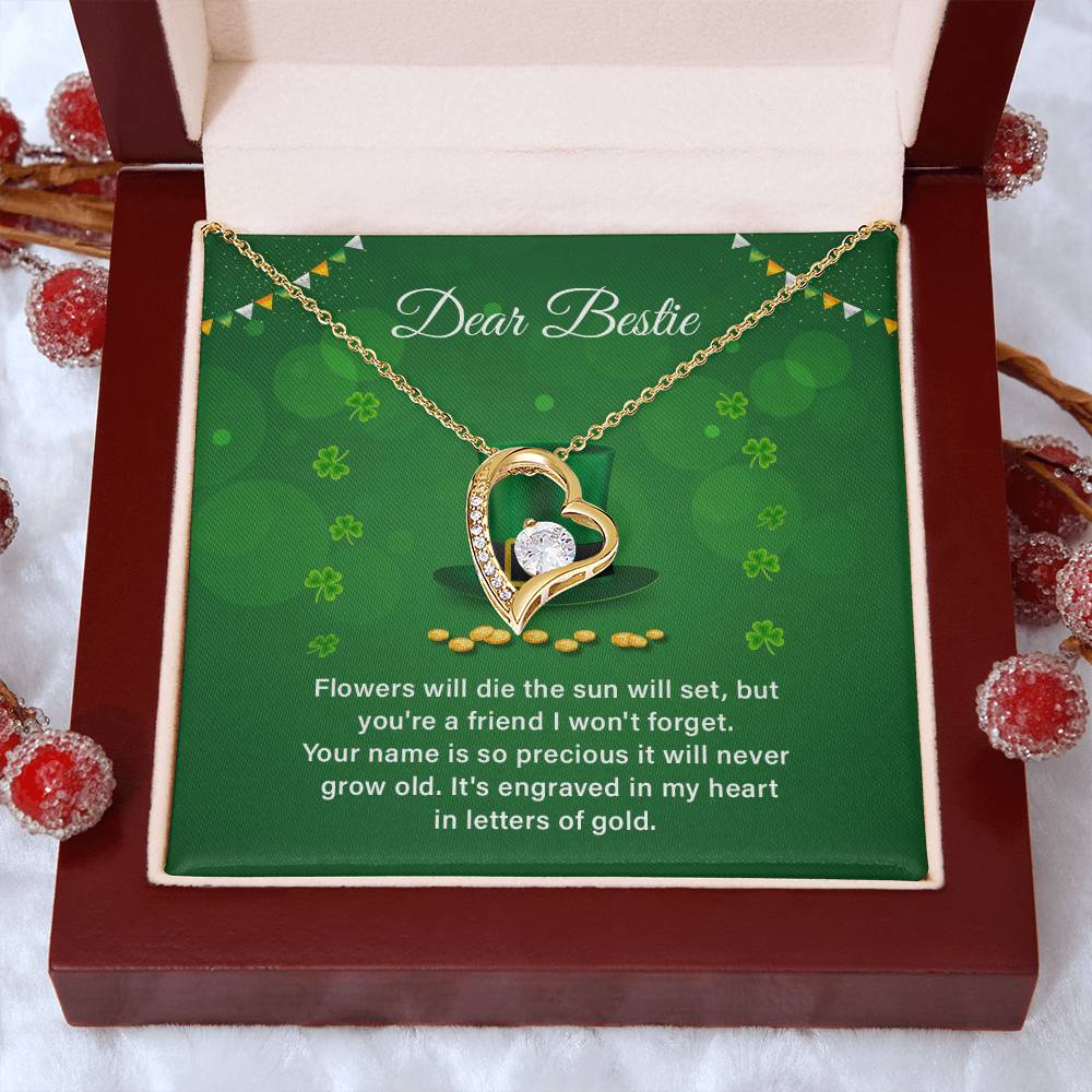 Dear Bestie, Friends Forever Keepsake Timeless Bonds Of Friendship Heartfelt Sentiments For Friends Golden Memories Jewelry Celebrate Our Connection Friendship Appreciation Gift Best Friend Love Necklace Gift From Brother, Sister