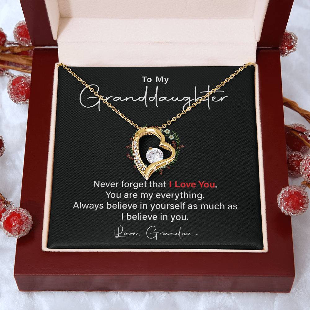 Granddaughter Necklace Gift from Grandpa – Love Message