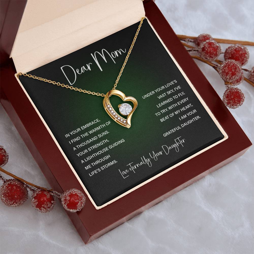 Dear Mom, Mother’s Day Necklace For Mom Best Birthday Gift Necklace Thoughtful Anniversary Necklace Heartfelt Christmas Gift Thank You Necklace Gift Necklace With Message Card