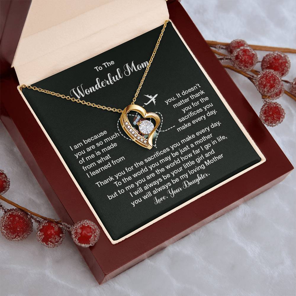 To The Wonderful Mom, Elegant Jewelry For A Mother’s Day Gift Thoughtful Necklace Sweet Gift For A Special Woman Loving Pendant Elegant Pendant For A Mother’s Bond Heartfelt Necklace For Family Bond Beautiful Necklace For A Special Connection