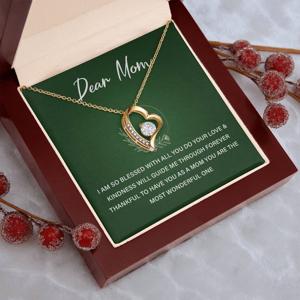 Dear Mom Blessed To Have You Necklace Love You Mom Necklace Best Mom Ever Necklace Eternal Bond With Mom Necklace Meaning Thoughtful Gift For Mindful Gift For Mom Necklace For Family Bond Dear Mom Necklace Gift