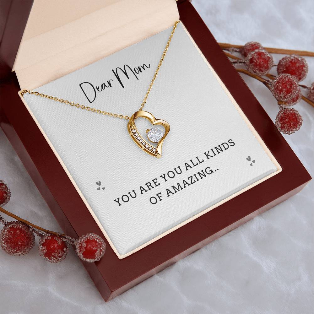 Dear Mom, Amazing Mom Necklace Gift Best Necklace Gift For Mom Inspirational Necklace Gift Thoughtful Necklace Gift Best Mother’s Day Necklace Gift Amazing Mom Celebration Necklace Gift Thoughtful Gift Necklace For Mothers