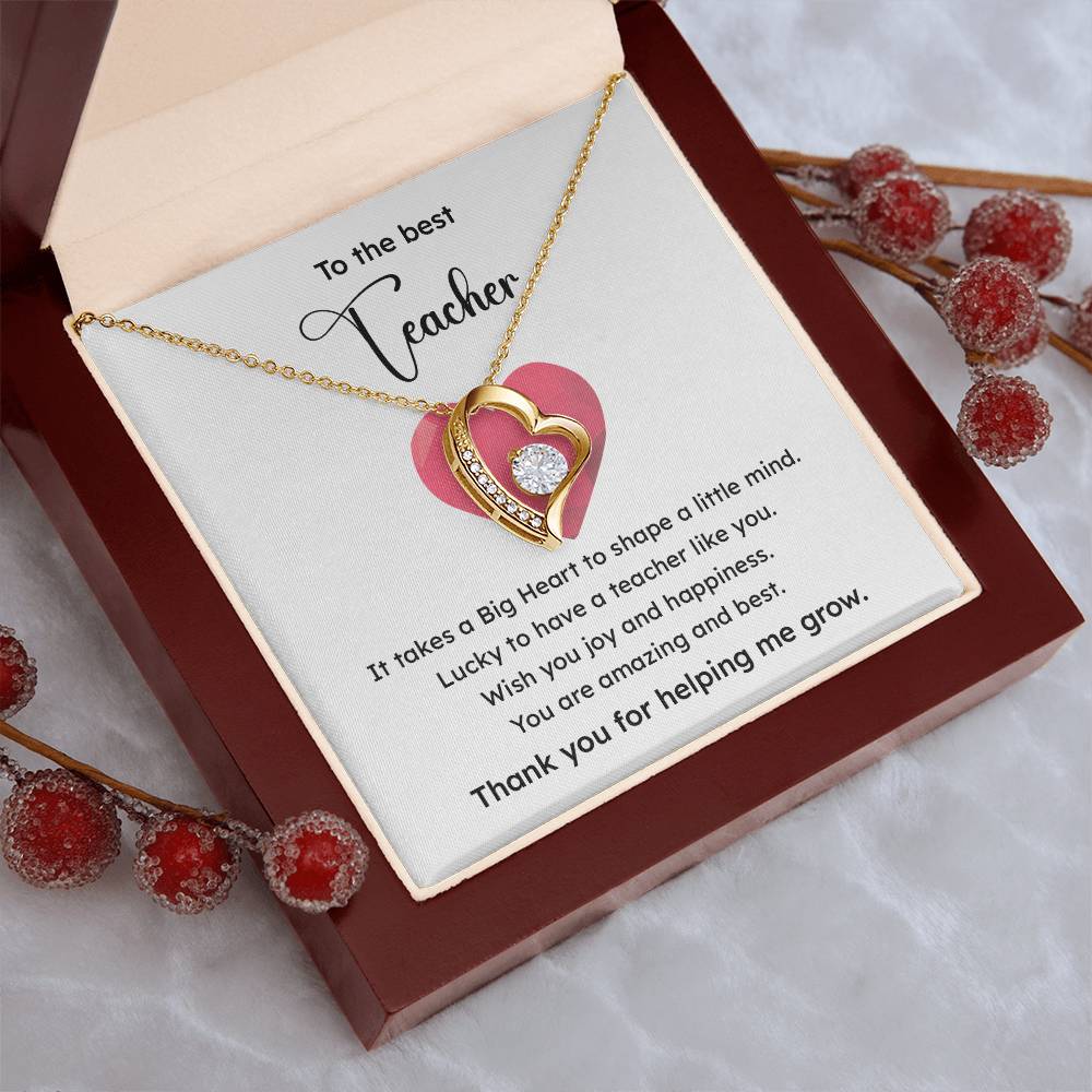 To The Best Teacher Best Teacher Gift Teacher Appreciation Necklace Lucky To Have You Necklace Unique Gift For A Great Teacher Emotional Connection Necklace Supportive Gift For Teachers You Are The Best Necklace