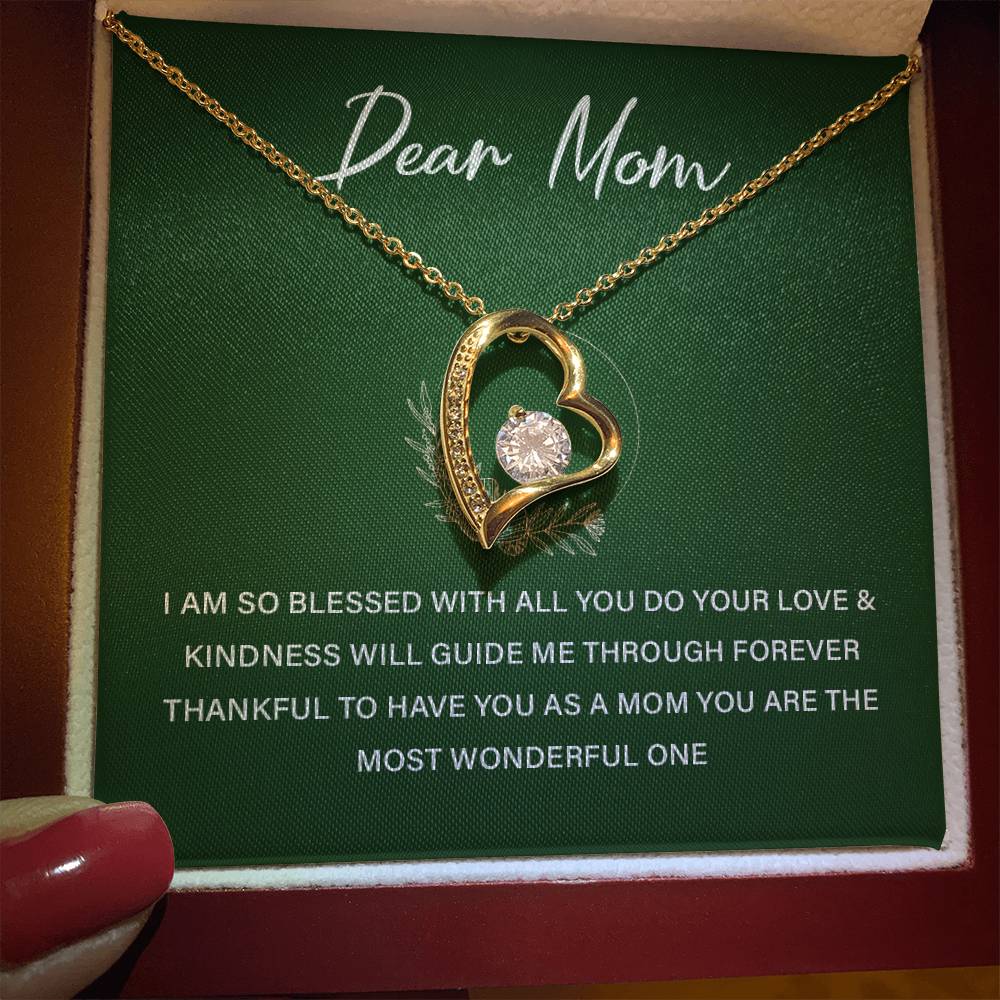 Dear Mom Blessed To Have You Necklace Love You Mom Necklace Best Mom Ever Necklace Eternal Bond With Mom Necklace Meaning Thoughtful Gift For Mindful Gift For Mom Necklace For Family Bond Dear Mom Necklace Gift