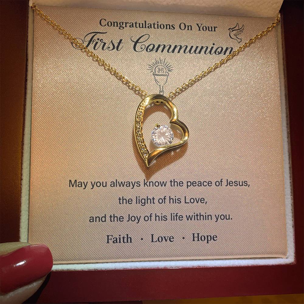 Congratulations On Your First Communion necklace for presence of Jesus thoughtful gift for first communion special occasion gift for first communion meaningful gift for first communion first communion necklace gift gift for first communion