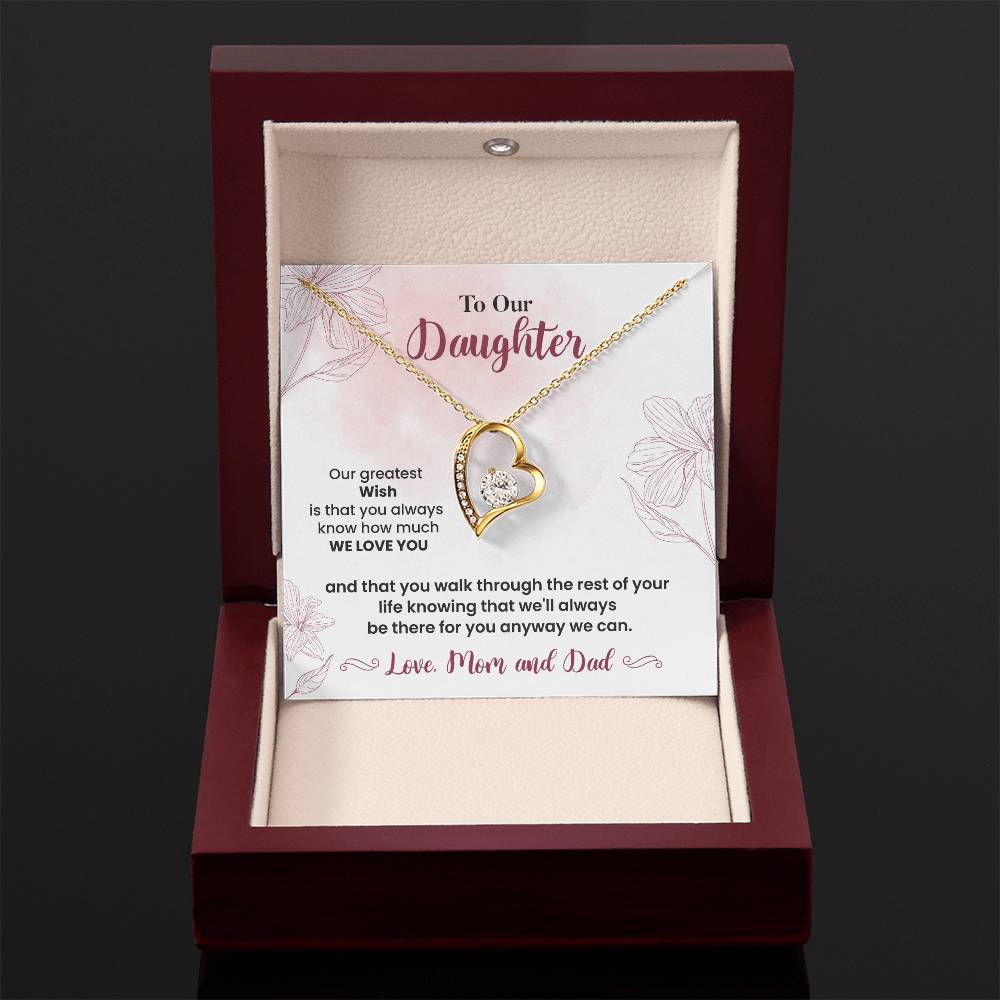 To Our Daughter Heartfelt Jewelry Gift Gift From Your Mom And Dad Caring Gift For Daughter Supportive Daughter Necklace Family Love Jewelry Gift Daughter's Journey Jewelry Best Wishes Jewelry Daughter's Strength Necklace Emotional Support Gift Warm Wishes