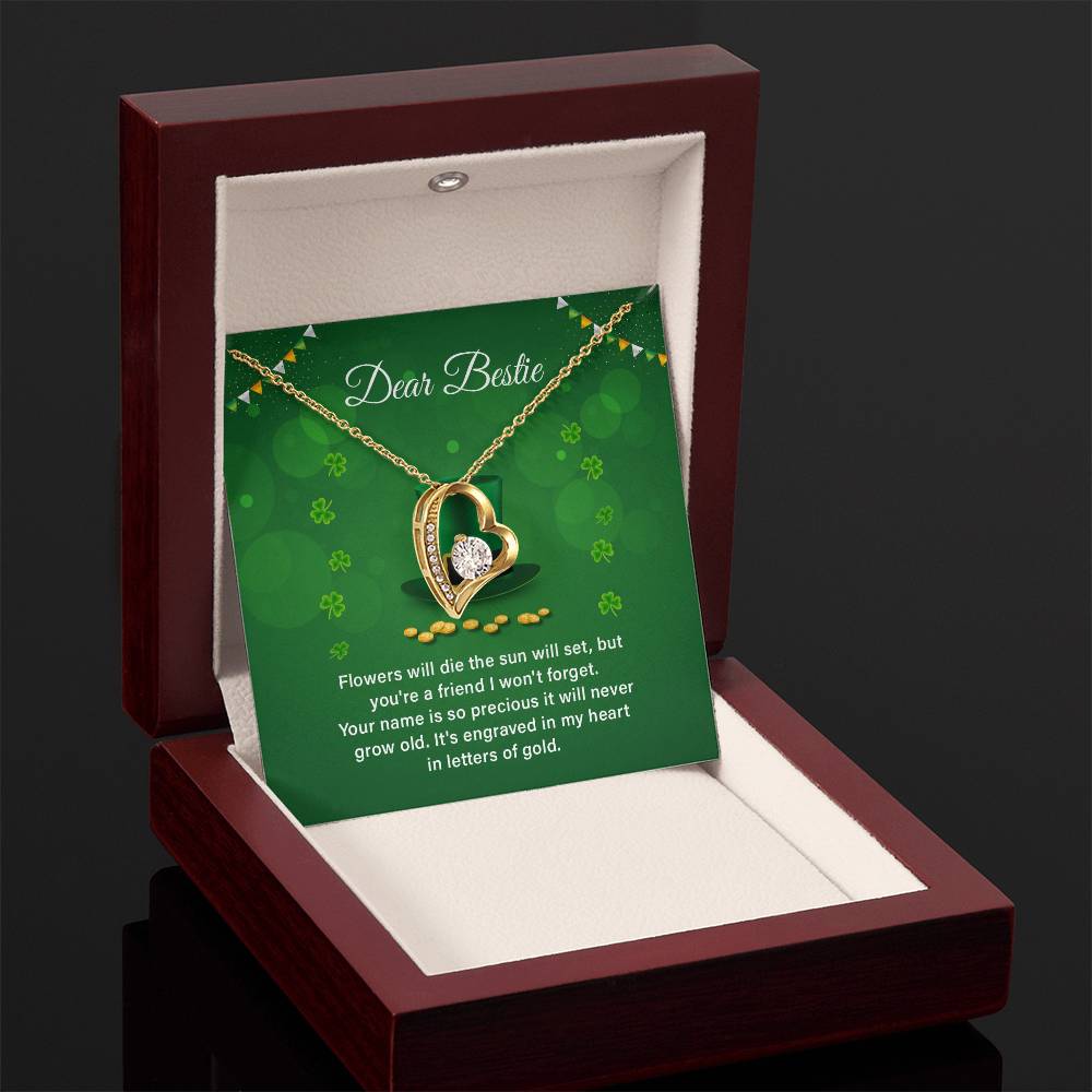 Dear Bestie, Friends Forever Keepsake Timeless Bonds Of Friendship Heartfelt Sentiments For Friends Golden Memories Jewelry Celebrate Our Connection Friendship Appreciation Gift Best Friend Love Necklace Gift From Brother, Sister