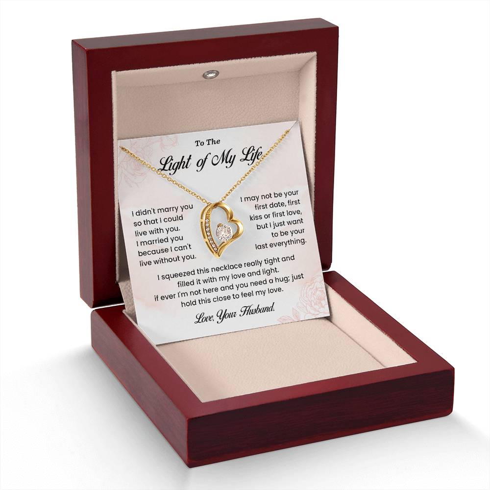 Necklace Gift for Wife – Light of My Life Card