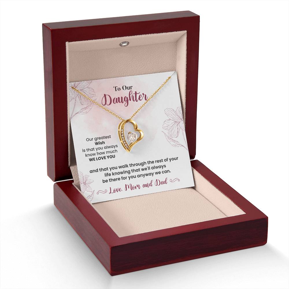 To Our Daughter Heartfelt Jewelry Gift Gift From Your Mom And Dad Caring Gift For Daughter Supportive Daughter Necklace Family Love Jewelry Gift Daughter's Journey Jewelry Best Wishes Jewelry Daughter's Strength Necklace Emotional Support Gift Warm Wishes