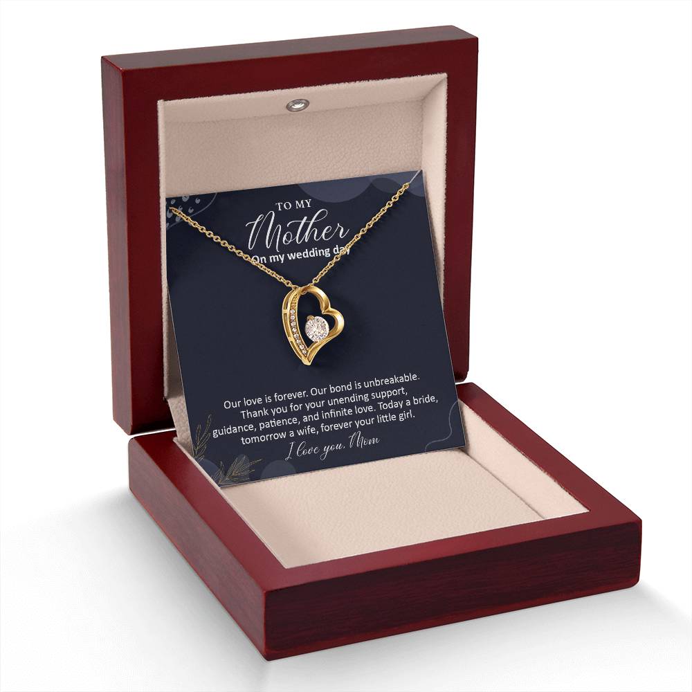 Wedding Gift for Mom – Heart Necklace with Note