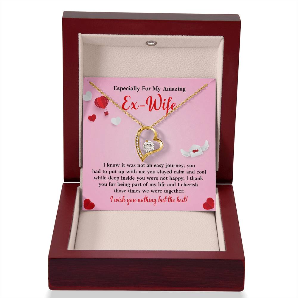 Especially For My Amazing Ex-wife, Necklace Gift Sentimental Ex-wife Jewelry Thank You Necklace Gift Necklace With Emotional Message Meaningful Jewelry For Ex-wife Memories Together Necklace