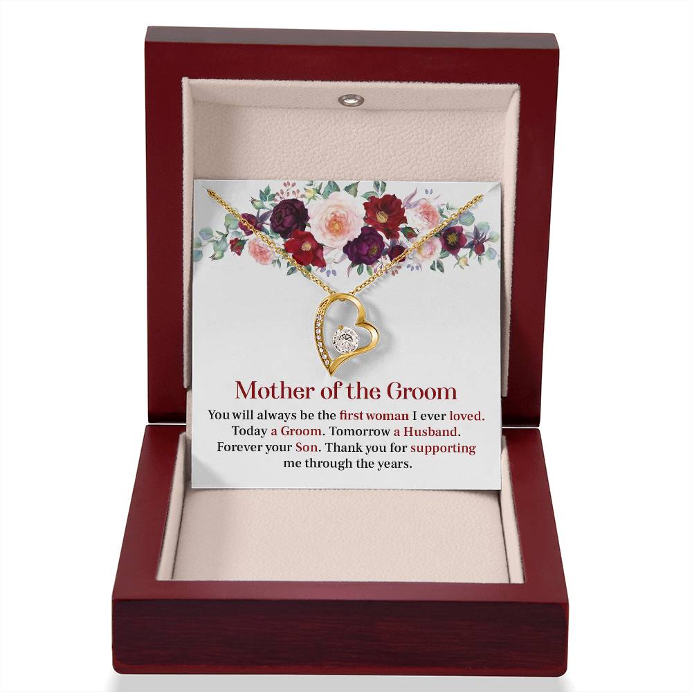 Mother of Groom Gift Necklace with Message Card