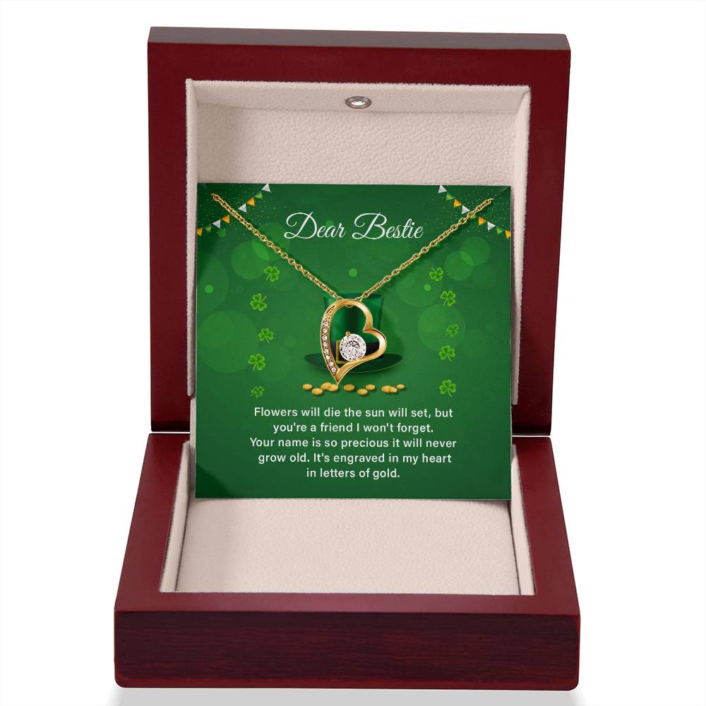 Dear Bestie, Friends Forever Keepsake Timeless Bonds Of Friendship Heartfelt Sentiments For Friends Golden Memories Jewelry Celebrate Our Connection Friendship Appreciation Gift Best Friend Love Necklace Gift From Brother, Sister