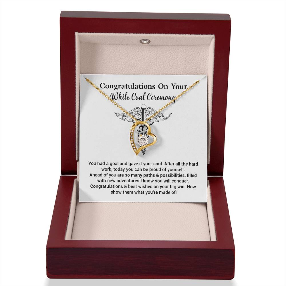 Congratulations On Your White Coat Ceremony Congratulations Necklace Inspirational Jewelry Gift Meaningful Gift For Graduates New Adventures Necklace Motivational Jewelry Personal Growth Jewelry Best Wishes Necklace