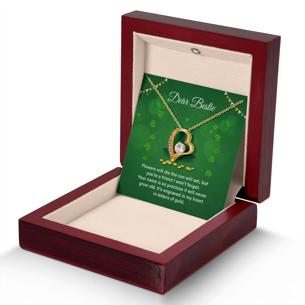 Dear Bestie, Friends Forever Keepsake Timeless Bonds Of Friendship Heartfelt Sentiments For Friends Golden Memories Jewelry Celebrate Our Connection Friendship Appreciation Gift Best Friend Love Necklace Gift From Brother, Sister