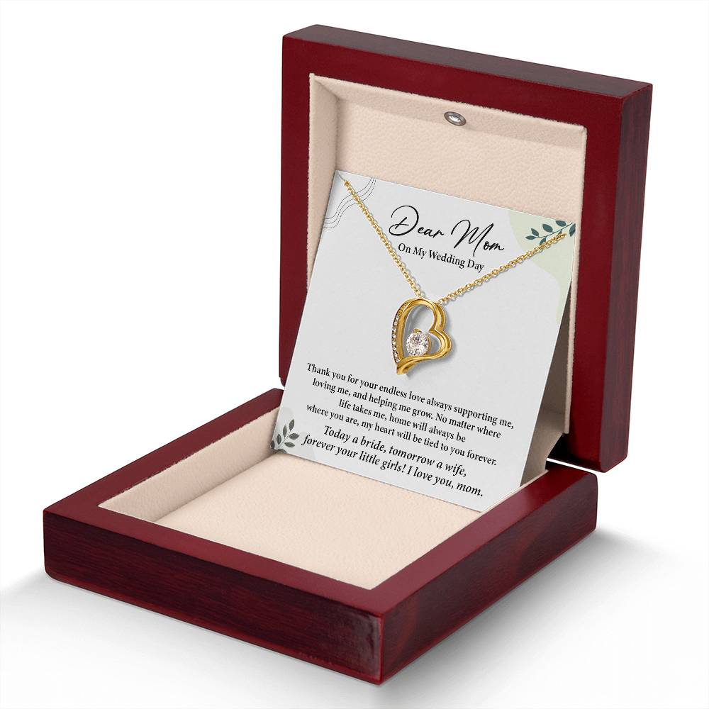 Dear Mom On My Wedding Day Heartfelt Necklace Gift From Daughter Dear Mom On My Wedding Day Mother Wedding Day Gift Sentimental Gift For Mother From Daughter Forever Your Little Girl Wedding Gift Gift For Mom On Daughter’s Wedding Day