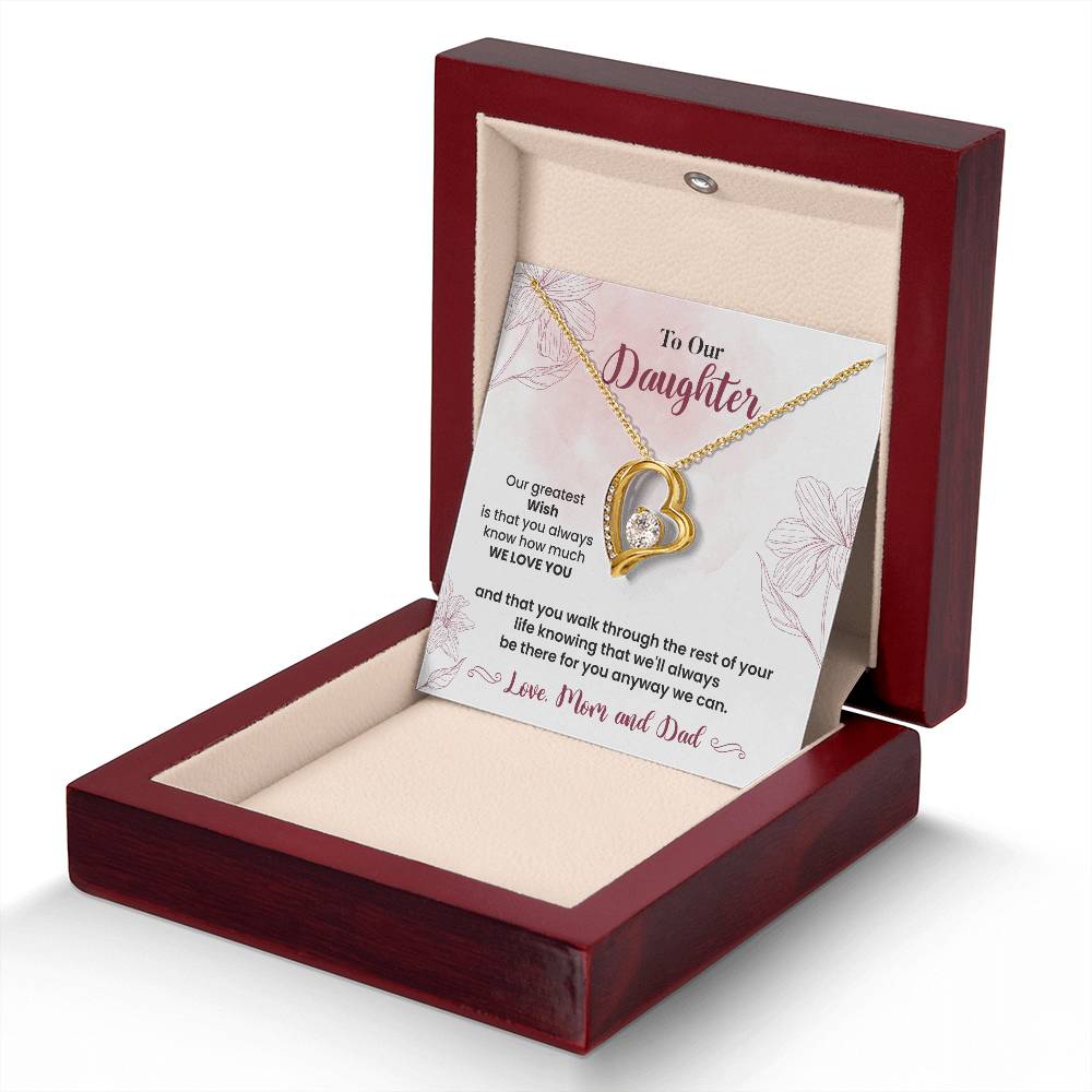 To Our Daughter Heartfelt Jewelry Gift Gift From Your Mom And Dad Caring Gift For Daughter Supportive Daughter Necklace Family Love Jewelry Gift Daughter's Journey Jewelry Best Wishes Jewelry Daughter's Strength Necklace Emotional Support Gift Warm Wishes