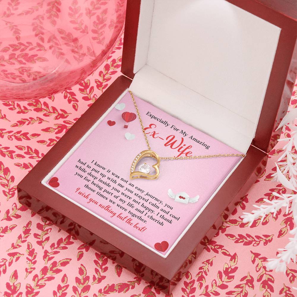 Especially For My Amazing Ex-wife, Necklace Gift Sentimental Ex-wife Jewelry Thank You Necklace Gift Necklace With Emotional Message Meaningful Jewelry For Ex-wife Memories Together Necklace