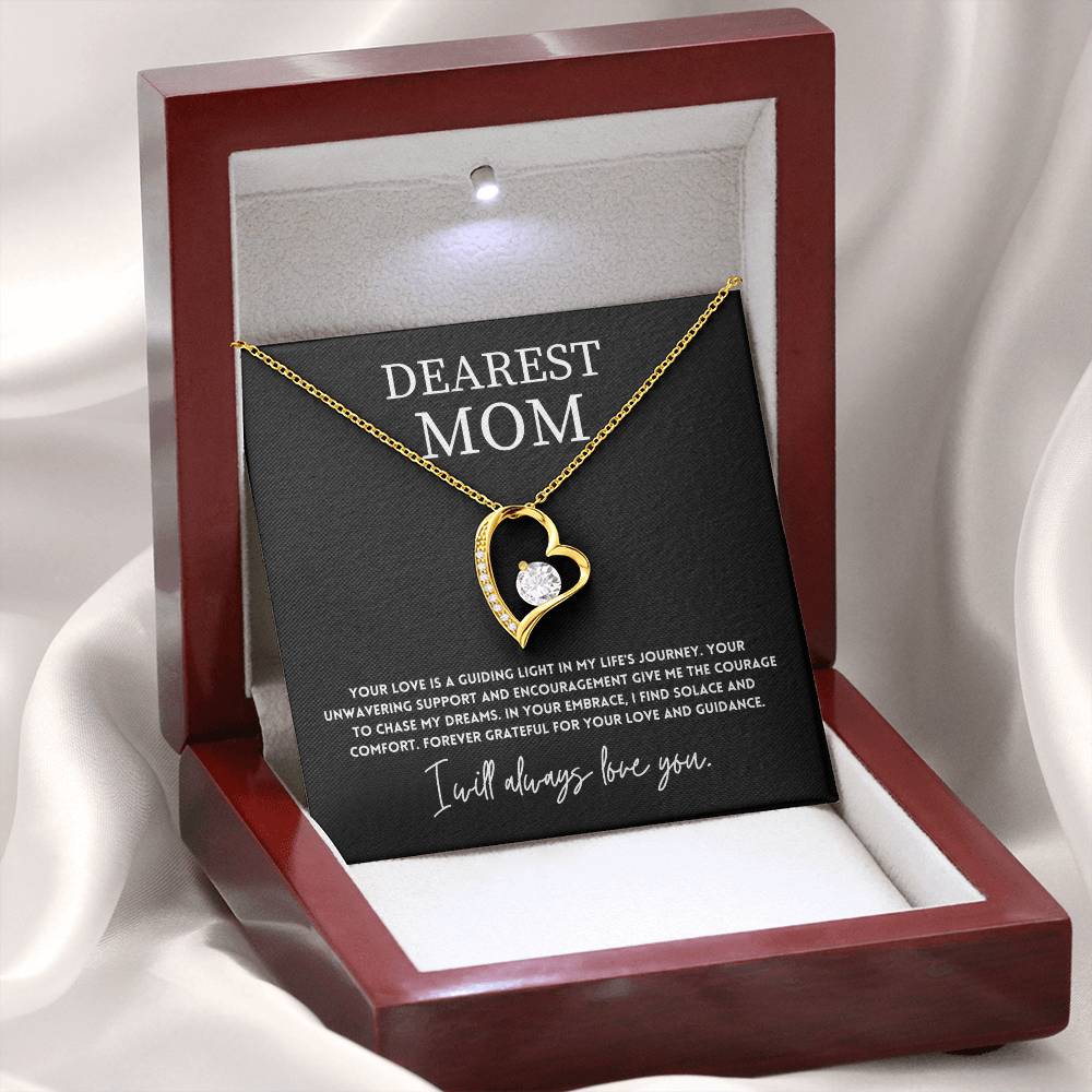 Heart Necklace Gift for Mom from Daughter or Son