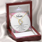 Daughter to Mom Necklace Gift with Message Card