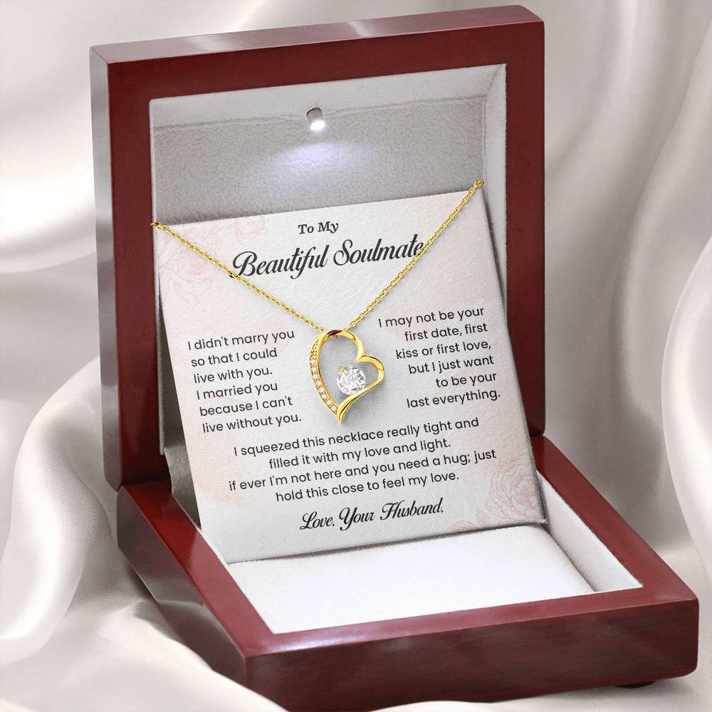 Beautiful Soulmate Necklace Gift from Husband Box